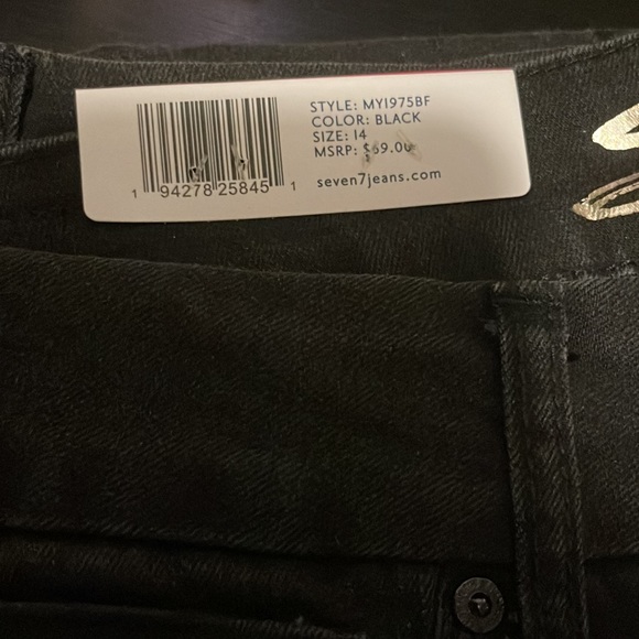 Seven7 Tummy Less sz 14 High Rise Skinny Jeans MY17975BF NWT Black - Picture 5 of 8